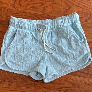 Light Blue Terry Cloth Girl’s Shorts